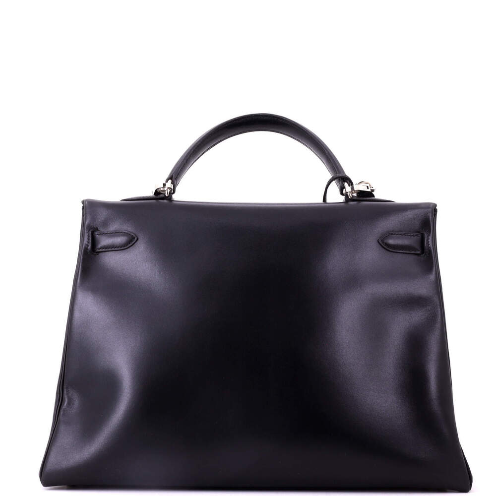 Hermes Kelly 35 Black Box Calf with Palladium Hardware - Picture 4 of 8
